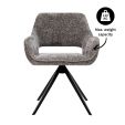 Chaise tournante Kick Nori - Gris foncé