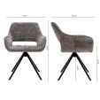Chaise tournante Kick Nori - Gris foncé
