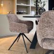 Chaise tournante Kick Nori - Taupe