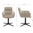 Chaise tournante Kick Noud - Beige