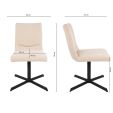Chaise tournante Kick Sam Boucle - Beige