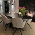 Chaise tournante Texture - Taupe