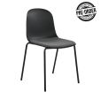Chaise de salle à manger Kick Bow - Noir