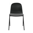 Chaise de salle à manger Kick Bow - Noir