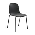 Chaise de salle à manger Kick Bow - Noir