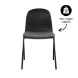 Chaise de salle à manger Kick Bow - Noir