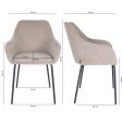 Chaise de salle à manger Kick Guus - Taupe
