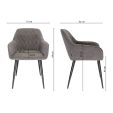 Chaise de salle à manger Kick Jip - Gris foncé