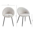 Chaise de salle à manger Kick Job - Blanc