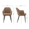 Chaise de salle à manger Kick Jodi - Taupe