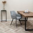 Chaise pour salle à manger Kick Velvet Karl - Gris