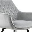 Chaise pour salle à manger Kick Velvet Karl - Gris