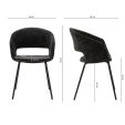 Chaise de salle à manger Kick Mette - Noir