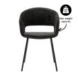 Chaise de salle à manger Kick Mette - Noir
