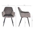 Chaise de Salle à Manger Kick Monza - Gris