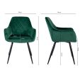 Chaise de Salle à Manger Kick Monza - Vert foncé