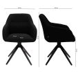 Chaise tournante Kick Ravi - Noir