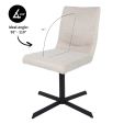 Chaise tournante Kick Sam Texture - Champagne
