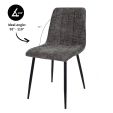 Chaise de salle à manger Kick Sem - Gris foncé
