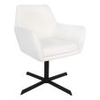 Chaise tournante Kick Viktor Boucle - Blanc