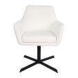 Chaise tournante Kick Viktor Boucle - Blanc