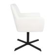 Chaise tournante Kick Viktor Boucle - Blanc