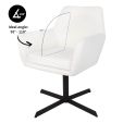Chaise tournante Kick Viktor Boucle - Blanc