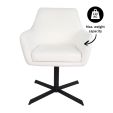 Chaise tournante Kick Viktor Boucle - Blanc