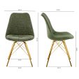 Chaise scandinave Kick Jen - Vert