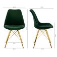Chaise scandinave Kick Jen - Vert foncé