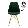 Chaise scandinave Kick Jen - Vert foncé