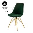 Chaise scandinave Kick Jen - Vert foncé