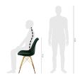 Chaise scandinave Kick Jen - Vert foncé