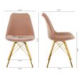 Chaise scandinave Kick Jens - Rose