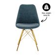 Chaise scandinave Kick Jen - Bleu