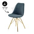 Chaise scandinave Kick Jen - Bleu