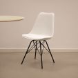 Chaise scandinave Kick Metal Luuk - Blanc