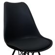 Chaise scandinave Kick Metal Luuk - Noir