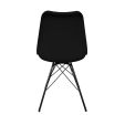 Chaise scandinave Kick Metal Luuk - Noir