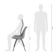 Chaise scandinave Kick Metal Luuk - Gris