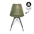 Chaise scandinave Kick Metal Luuk - Vert foncé