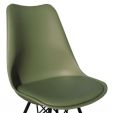 Chaise scandinave Kick Metal Luuk - Vert foncé