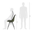 Chaise scandinave Kick Metal Luuk - Vert foncé