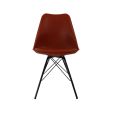 Chaise scandinave Kick Metal Luuk - Rouge