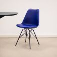 Chaise scandinave Kick Metal Luuk - Bleu foncé