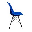 Chaise scandinave Kick Metal Luuk - Bleu foncé