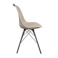 Chaise scandinave Kick Metal Luuk - Taupe