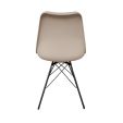 Chaise scandinave Kick Metal Luuk - Taupe