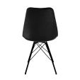 Chaise scandinave Kick Velvet - Noir - Noir