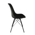 Chaise scandinave Kick Velvet - Noir - Noir